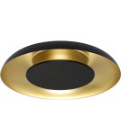 Milagro Lampa sufitowa Piattino Czarny Złoty 30W LED 3000K-4000k-6000K ML1812