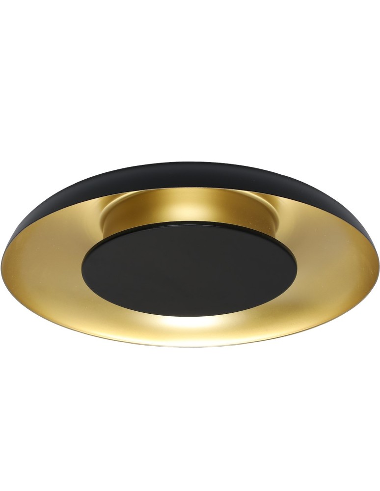 Milagro Lampa sufitowa Piattino Czarny Złoty 30W LED 3000K-4000k-6000K ML1812