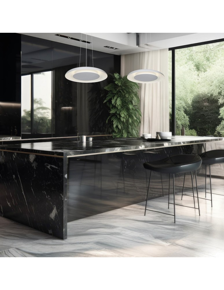 Milagro Lampa wisząca Piattino Biały 30W LED 3000K-4000k-6000K ML1813