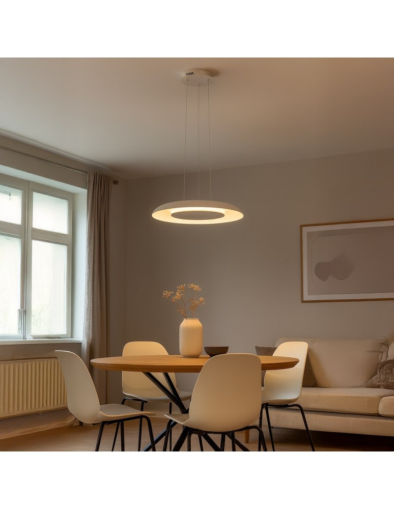 Milagro Lampa wisząca Piattino Biały 30W LED 3000K-4000k-6000K ML1813