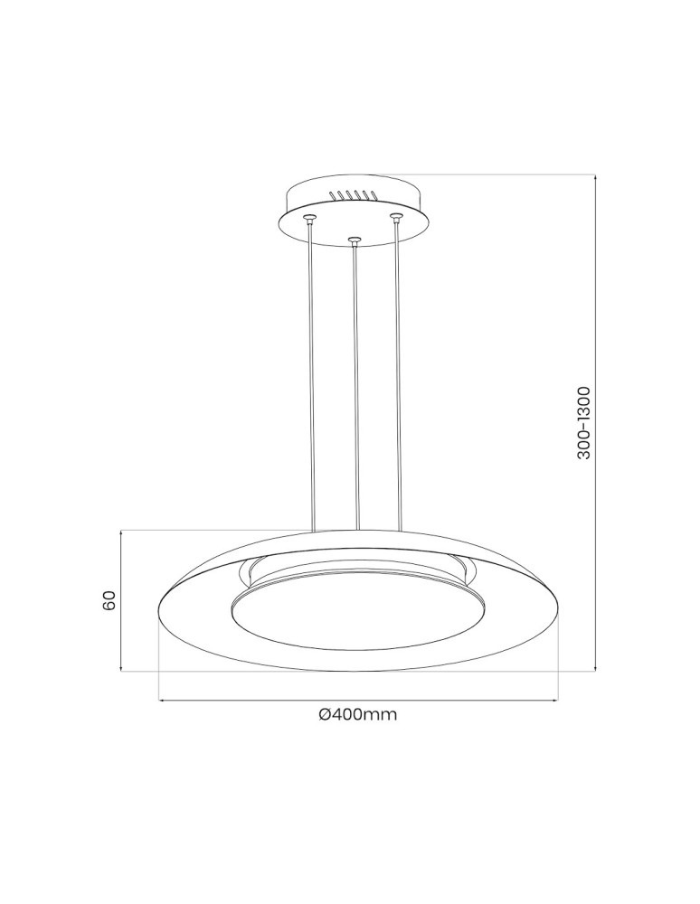 Milagro Lampa wisząca Piattino Biały 30W LED 3000K-4000k-6000K ML1813