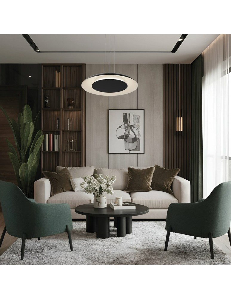 Milagro Lampa wisząca Piattino Czarny 30W LED 3000K-4000k-6000K ML1814