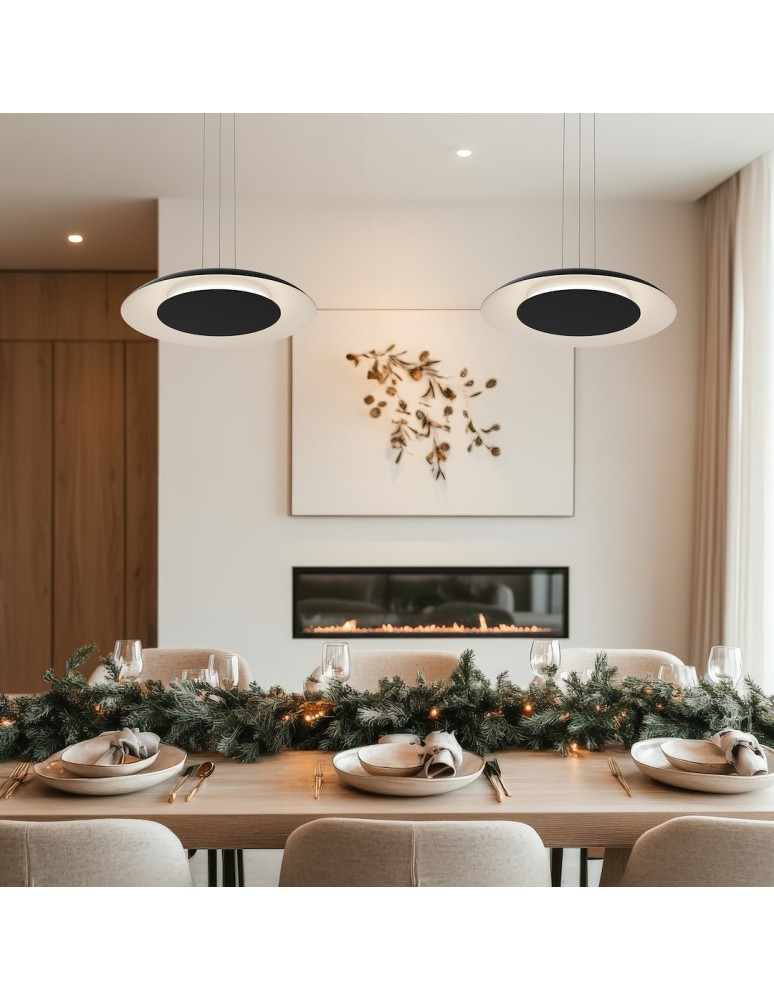 Milagro Lampa wisząca Piattino Czarny 30W LED 3000K-4000k-6000K ML1814