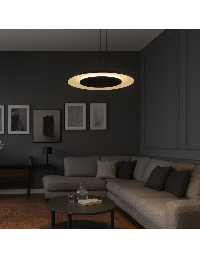 Milagro Lampa wisząca Piattino Czarny 30W LED 3000K-4000k-6000K ML1814