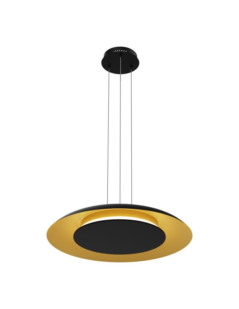 Milagro Lampa wisząca Piattino Czarny Złoty 30W LED 3000K-4000k-6000K ML1815