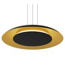Milagro Lampa wisząca Piattino Czarny Złoty 30W LED 3000K-4000k-6000K ML1815