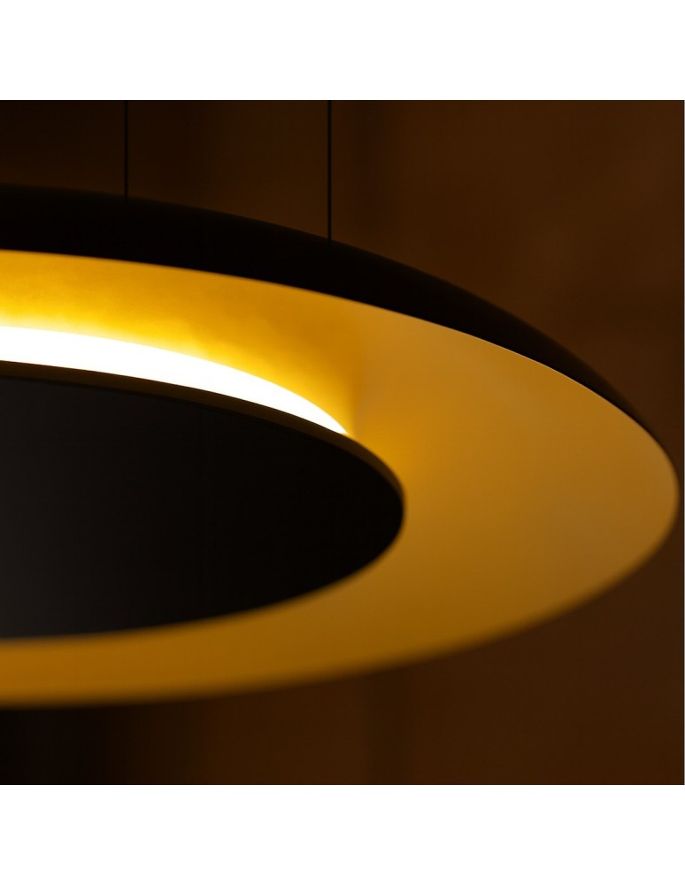 Milagro Lampa wisząca Piattino Czarny Złoty 30W LED 3000K-4000k-6000K ML1815