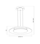 Milagro Lampa wisząca Piattino Czarny Złoty 30W LED 3000K-4000k-6000K ML1815