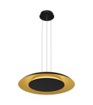 Milagro Lampa wisząca Piattino Czarny Złoty 30W LED 3000K-4000k-6000K ML1815