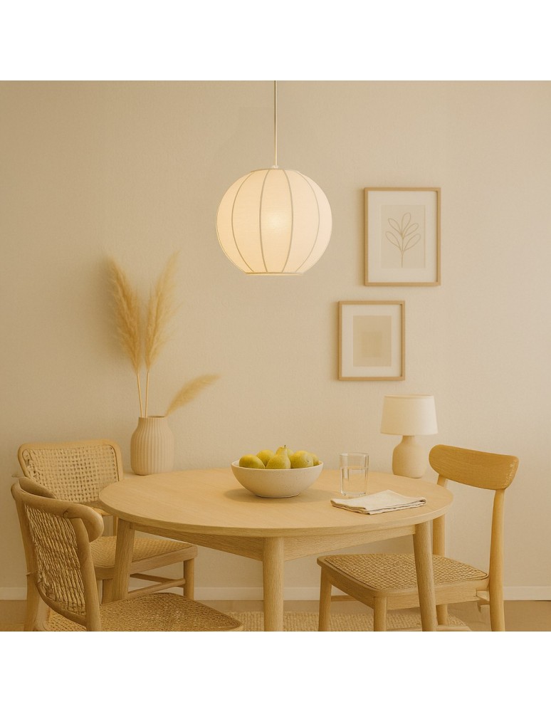 Milagro Lampa wisząca Dana Biały 1xE27 ML1805