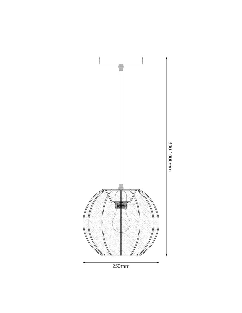 Milagro Lampa wisząca Dana Biały 1xE27 ML1805