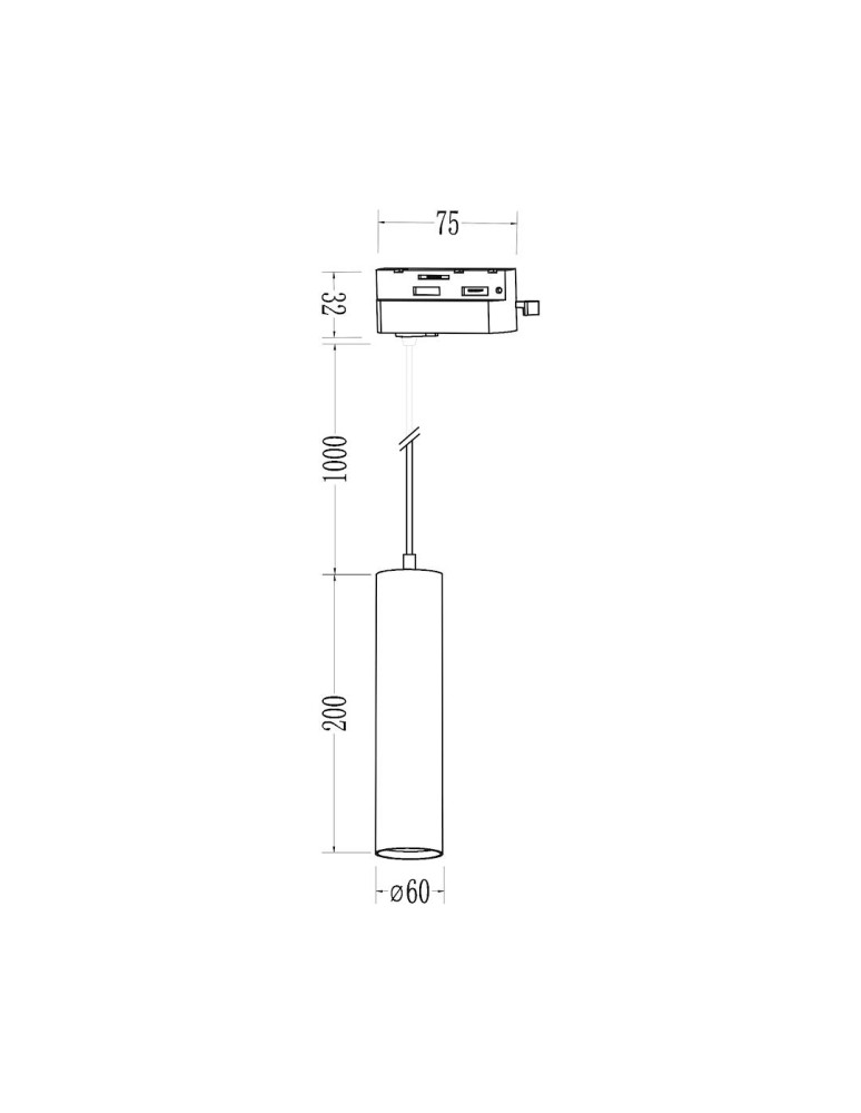 Milagro Oprawa Pipe Track Zwis Czarny 1xGU10 ML2063