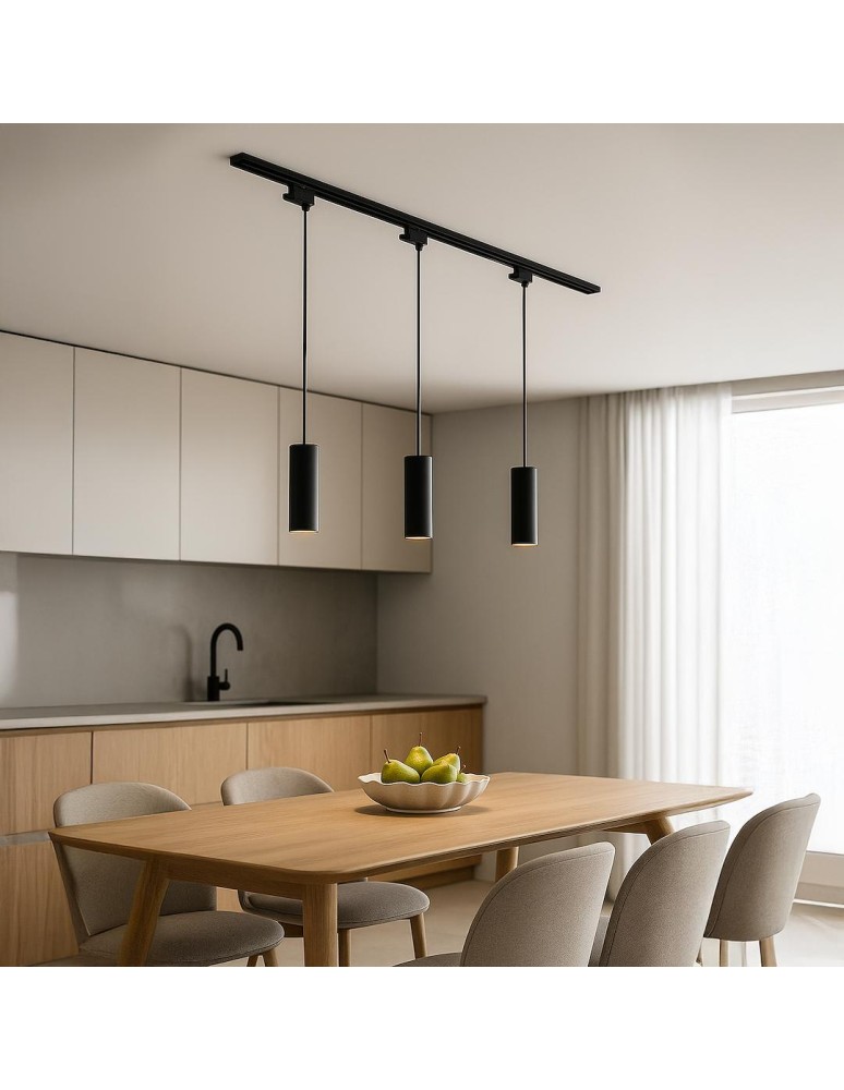 Milagro Oprawa Pipe Track Zwis Czarny 1xGU10 3-obwodowy ML2064