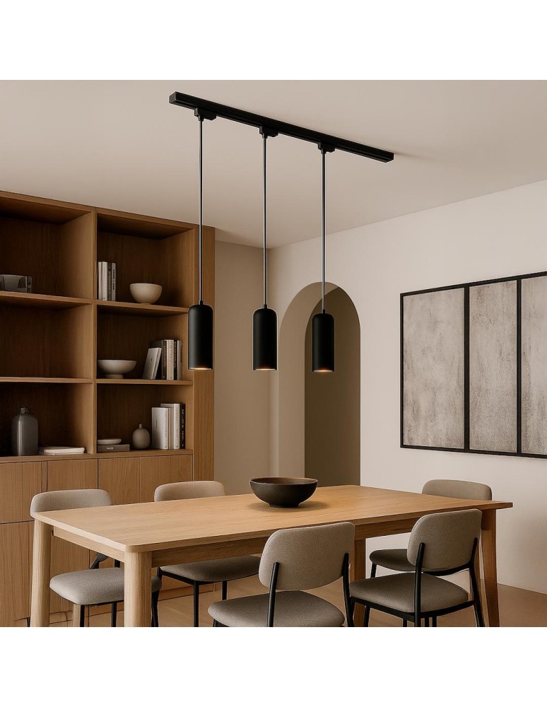 Milagro Oprawa Pipe Track Zwis Czarny 1xGU10 3-obwodowy ML2064