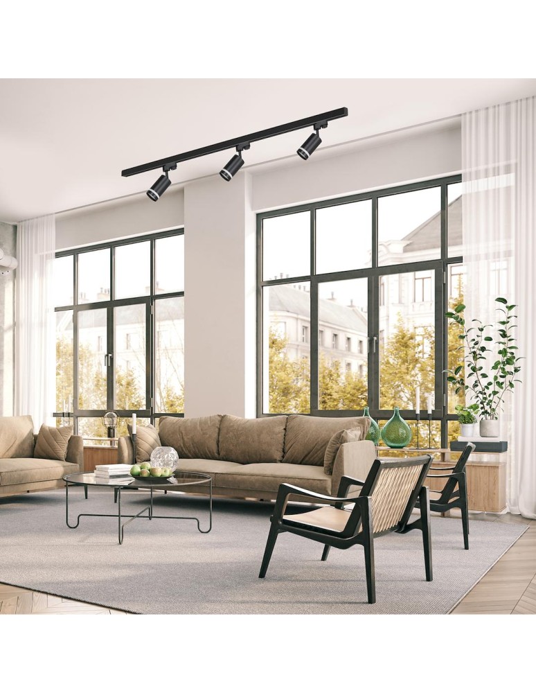 Milagro Oprawa Pipe Ring Track Czarny 1xGU10 ML2065