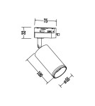 Milagro Oprawa Pipe Ring Track Czarny 1xGU10 ML2065