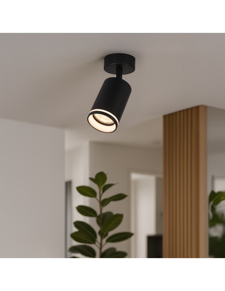 Milagro Oprawa Pipe Ring Spot Czarny 1xGU10 ML2067