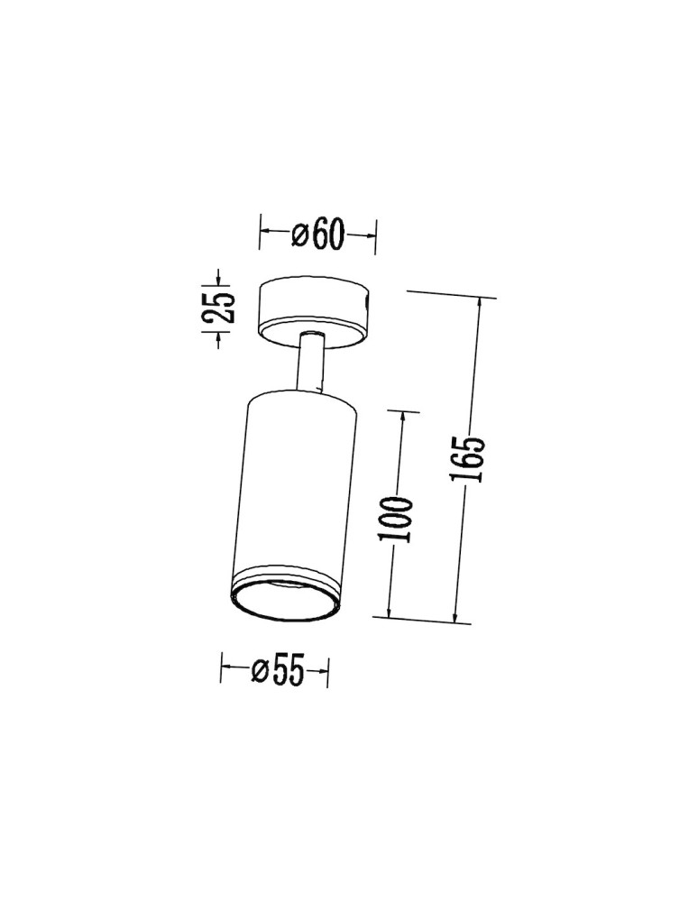 Milagro Oprawa Pipe Ring Spot Czarny 1xGU10 ML2067