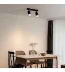 Milagro Oprawa Pipe Ring Spot Czarny 2xGU10 ML2069