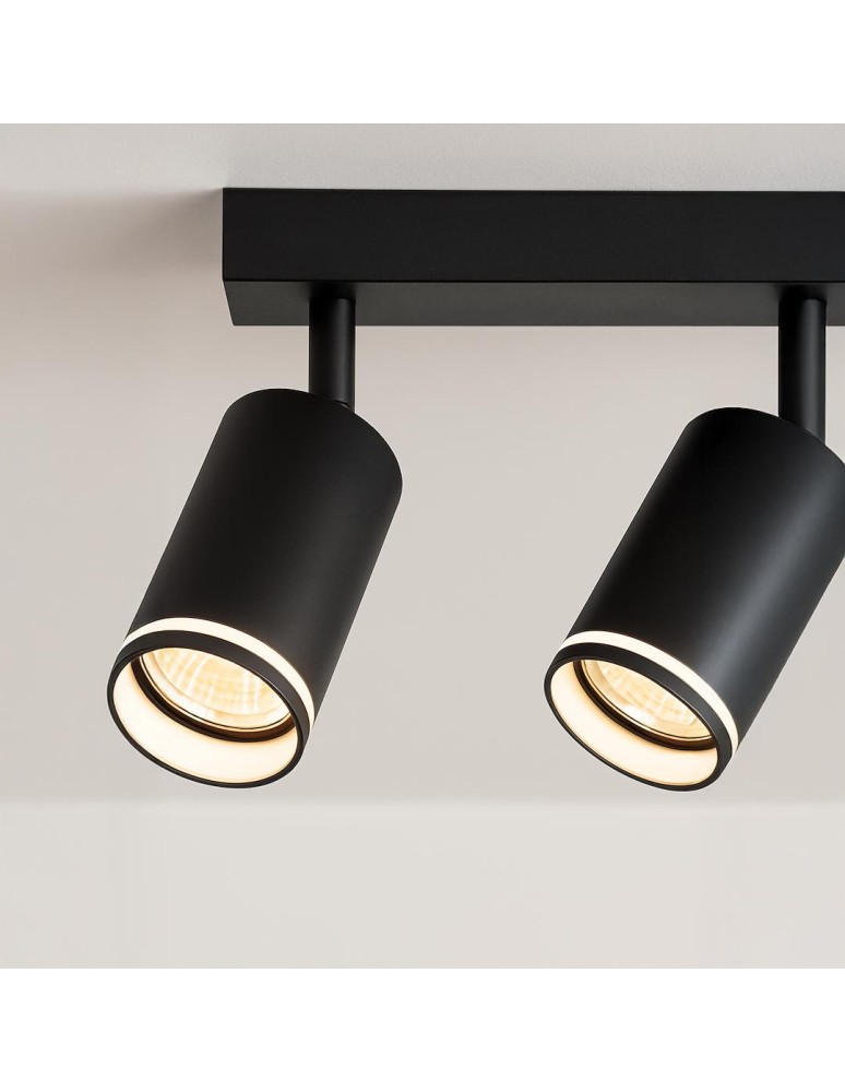 Milagro Oprawa Pipe Ring Spot Czarny 2xGU10 ML2069