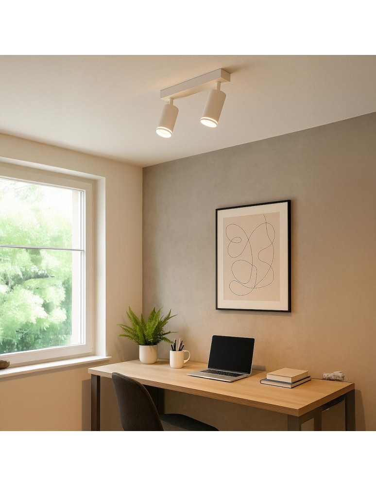 Milagro Oprawa Pipe Ring Spot Biały 2xGU10 ML2070