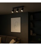 Milagro Oprawa Pipe Ring Spot Czarny 3xGU10 ML2071