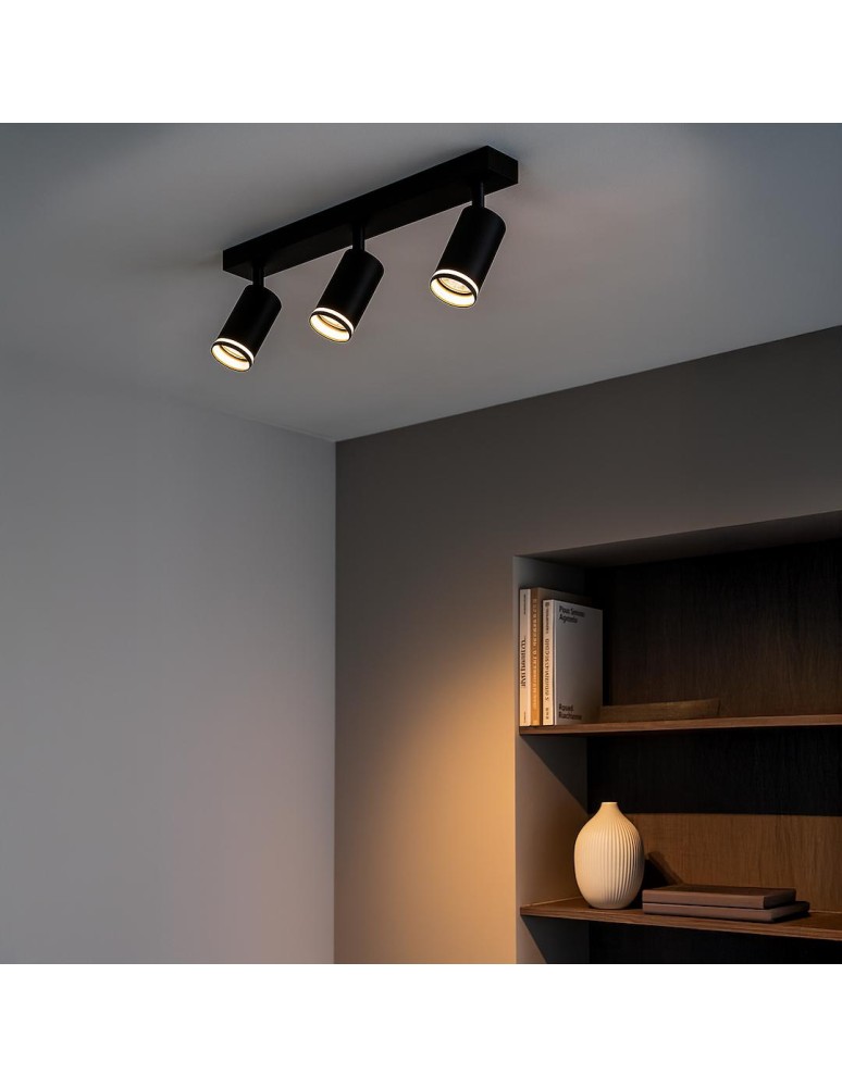 Milagro Oprawa Pipe Ring Spot Czarny 3xGU10 ML2071