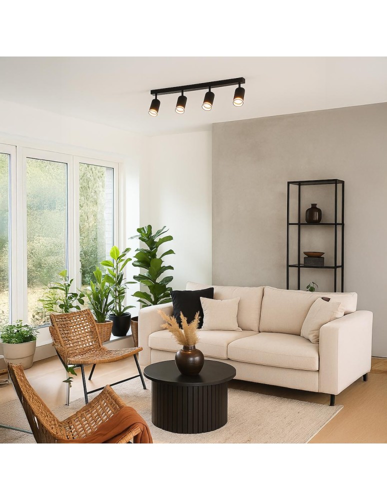 Milagro Oprawa Pipe Ring Spot Czarny 4xGU10 ML2073