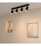 Milagro Oprawa Pipe Ring Spot Czarny 4xGU10 ML2073