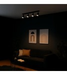 Milagro Oprawa Pipe Ring Spot Czarny 4xGU10 ML2073