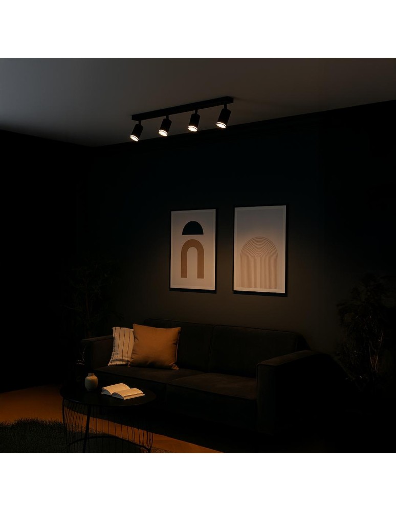 Milagro Oprawa Pipe Ring Spot Czarny 4xGU10 ML2073