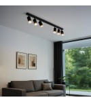 Milagro Oprawa Pipe Ring Spot Czarny 6xGU10 ML2075