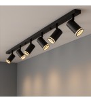 Milagro Oprawa Pipe Ring Spot Czarny 6xGU10 ML2075