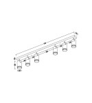 Milagro Oprawa Pipe Ring Spot Czarny 6xGU10 ML2075