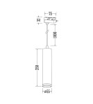 Milagro Oprawa Pipe Ring Track Zwis Czarny 1xGU10 ML2077