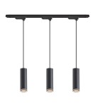 Milagro Zestaw Oprawa Pipe Ring Track Zwis Czarny 3xGU10 1m ML2079