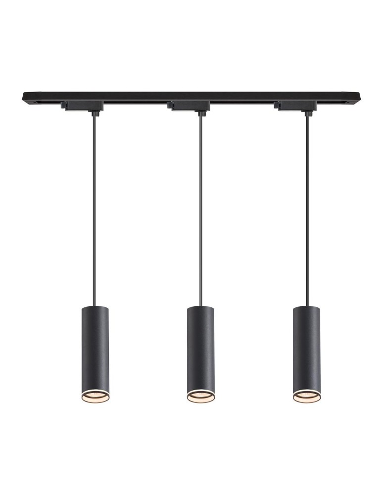 Milagro Zestaw Oprawa Pipe Ring Track Zwis Czarny 3xGU10 1m ML2079