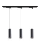 Milagro Zestaw Oprawa Pipe Ring Track Zwis Czarny 3xGU10 1m ML2079