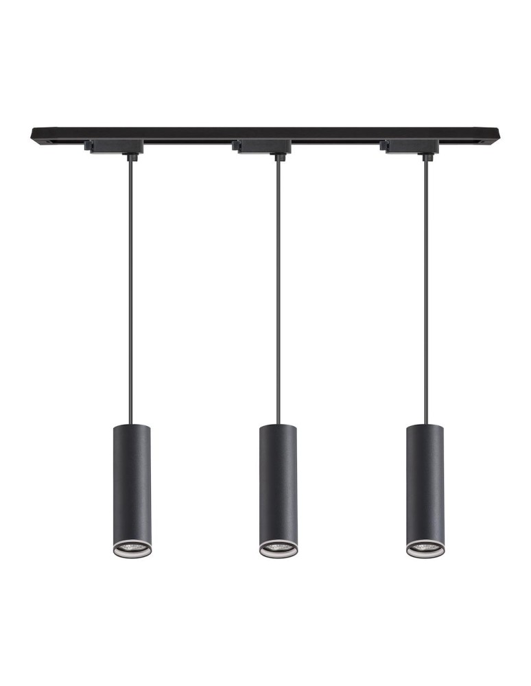 Milagro Zestaw Oprawa Pipe Ring Track Zwis Czarny 3xGU10 1m ML2079