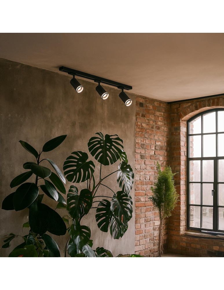 Milagro Zestaw Oprawa Pipe Ring Track Czarny 3xGU10 1m ML2083