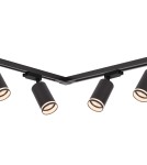 Milagro Zestaw Oprawa Pipe Ring Track Czarny 6xGU10 2m ML2085