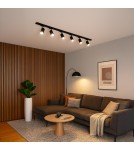 Milagro Zestaw Oprawa Pipe Ring Track Czarny 6xGU10 2m ML2085