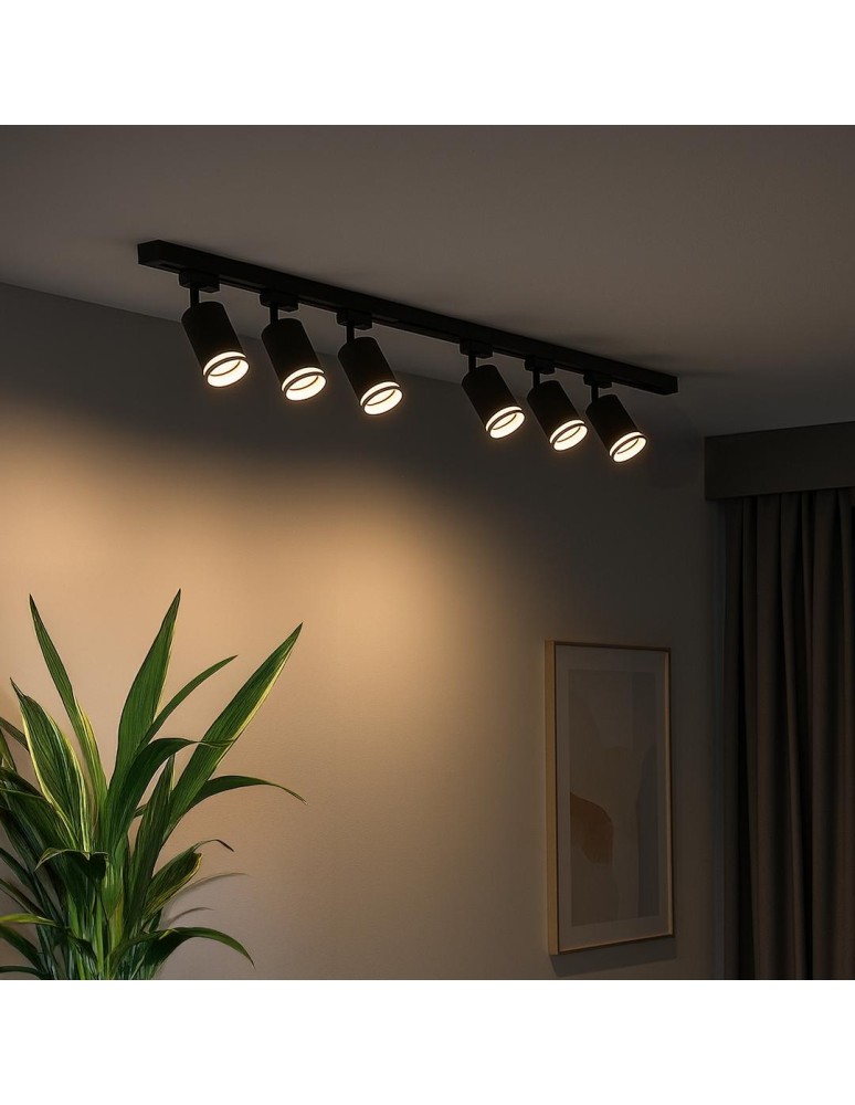 Milagro Zestaw Oprawa Pipe Ring Track Czarny 6xGU10 2m ML2085 Milagro Zestaw Oprawa Pipe Ring Track Czarny 6xGU10 2m ML2085