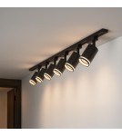 Milagro Zestaw Oprawa Pipe Ring Track Czarny 6xGU10 2m ML2085