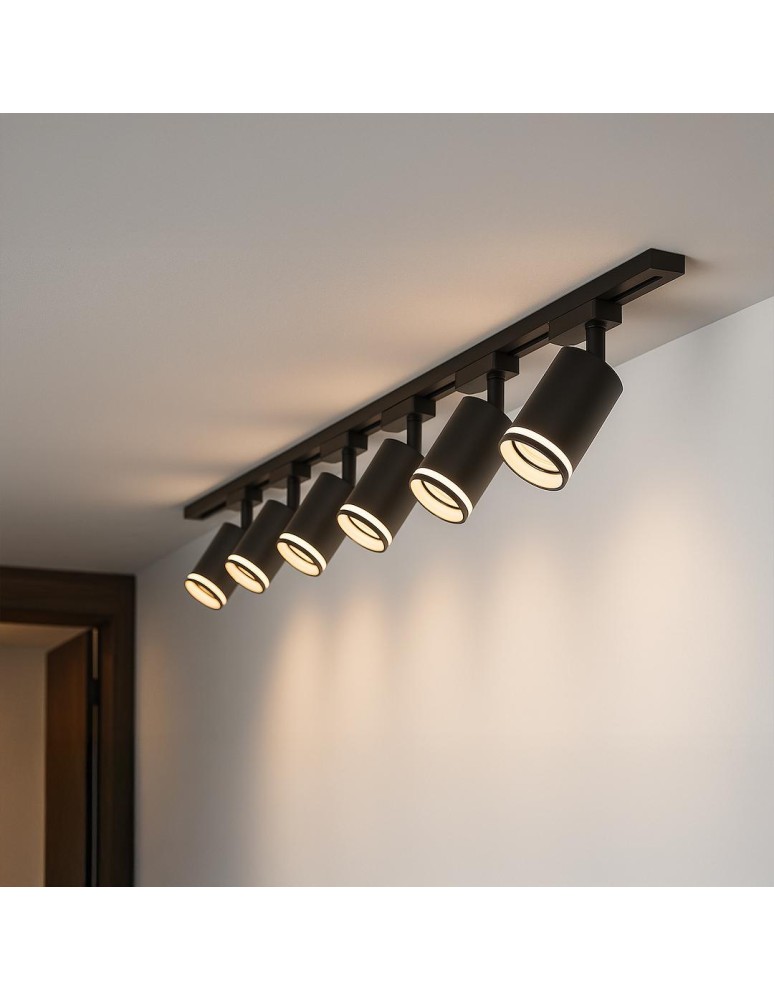 Milagro Zestaw Oprawa Pipe Ring Track Czarny 6xGU10 2m ML2085 Milagro Zestaw Oprawa Pipe Ring Track Czarny 6xGU10 2m ML2085