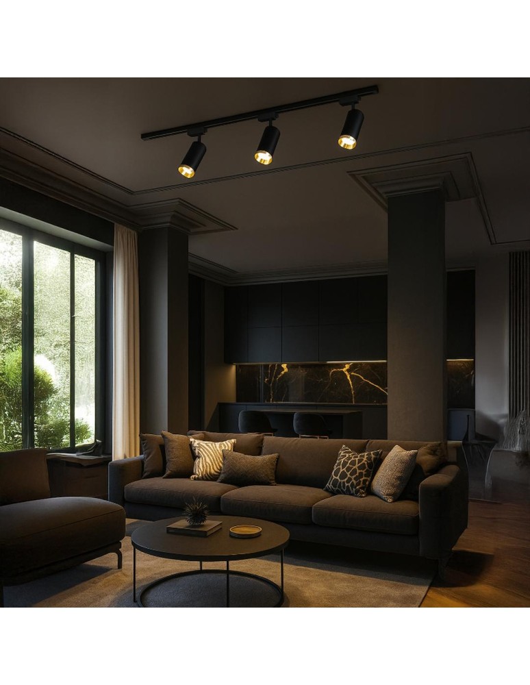 Milagro Oprawa Mica Track Czarny + Złoty 1xGU10 ML2092