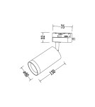 Milagro Oprawa Mica Track Czarny + Złoty 1xGU10 ML2092