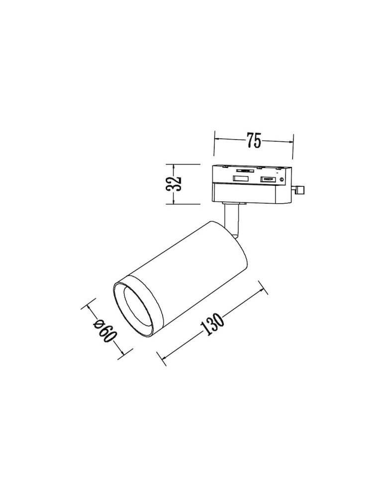 Milagro Oprawa Mica Track Biały + Chrom 1xGU10 ML2093