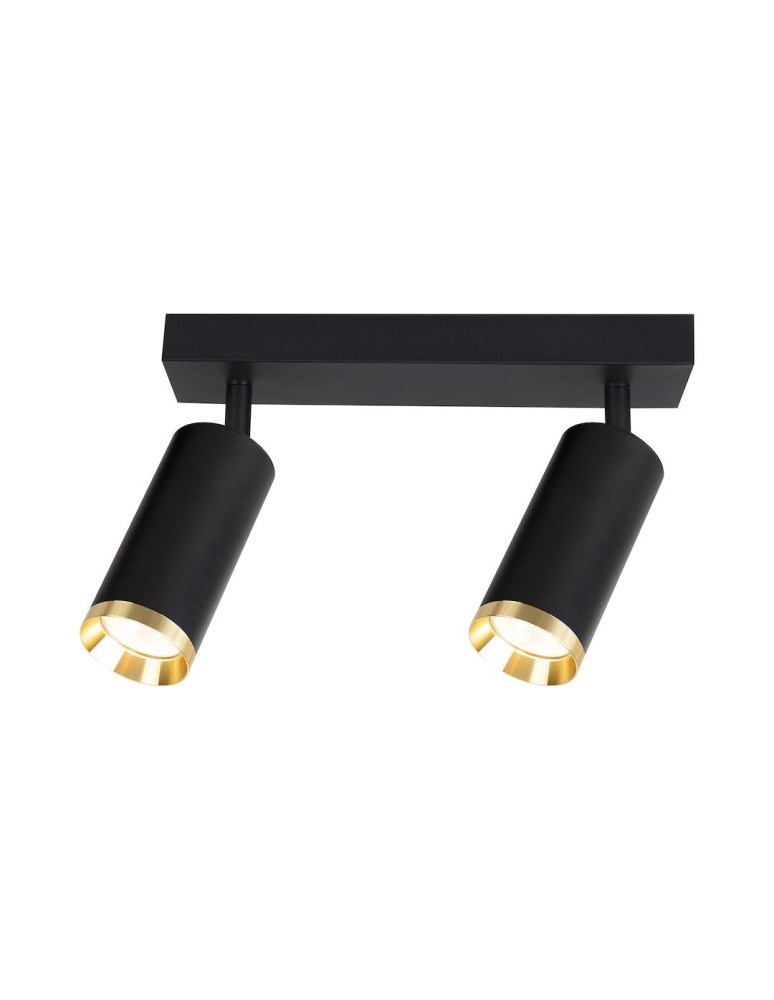 Milagro Oprawa Mica Spot Czarny + Złoty 2xGU10 ML2096