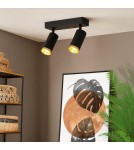 Milagro Oprawa Mica Spot Czarny + Złoty 2xGU10 ML2096